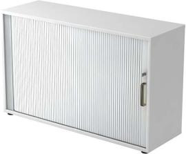Rolladenschrank 120x40x74,8cm Weiß/Silber Produktbild