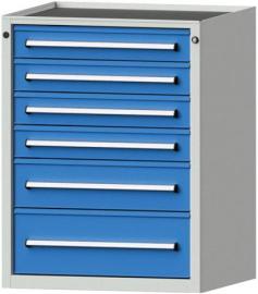 Anke Schubladenschrank B760xT700xH980mm RAL 7035/5012 6 Schubladen Produktbild