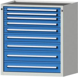 Anke Schubladenschrank B910xT700xH980mm RAL 7035/5012 9 Schubladen Produktbild