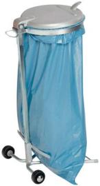 Abfallsammler, Kunststoffdeckel, 2 Laufrollen