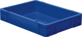Transport-Stapelkasten B400xT300xH75 mm blau, geschlossen ohne Griffloch Produktbild