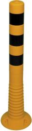 Sperrpfosten gelb flexibel, H750xD80 mm mit 3 reflektierenden Streifen in schwarz Produktbild