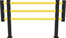 Machienenschutzgitter Foxtrott schwarz/gelb B2000xH1200xD110 mm Produktbild