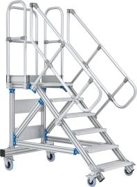 Plattformtreppe fahrb 60G9 Stufen 600 mm breit Höhe 2,25 m Produktbild