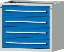 Sockelschrank B660xH800mm RAL 5012 4 Schubladen Produktbild