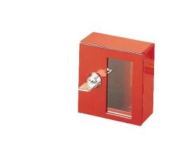 Notschlüsselkasten, mit Glasscheibe, rot