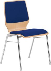 Mehrzweckstuhl Buche m. 2 Polster blau Produktbild