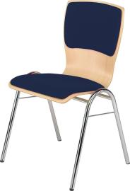 Mehrzweckstuhl Buche SG m. 2 Polster dunkelblau Produktbild