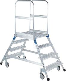 Podesttreppe beidseitig 4 Stufen Podesthöhe 0,96 m ZARGES Produktbild