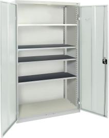 Flügeltürenschrank B1000xT500xH1800 mm RAL7035 4 Fachböden Produktbild