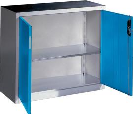 Beistellschrank B1200xT500xH1000 mm RAL 7035/5012,1Fachboden Tragkraft 70kg Produktbild