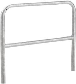 Fahrradanlehnbügel, ohne Ösen, verzinkt, mit Querrohr