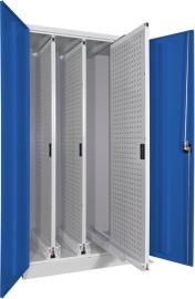 Vertikalauszugschrank, mit Lochwandauszug