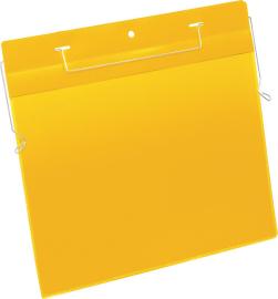 Dokumententasche B297xH210 mm A4 quer gelb mit Drahtbügel VE 50 Stück Produktbild
