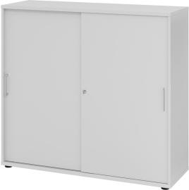 Schiebetürenschrank 3 Ordnerhöhen 1200x420x1100 mm Grau Produktbild