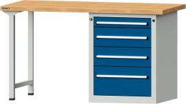 Kombi-Werkbank, Belastung 1000 kg, 4 Schubladen Produktbild