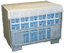 Abdeckhaube für GitterboxB1250xT850xH980 mm mit Reißverschluss transparent Produktbild