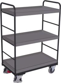 Etagenwagen Ladefläche B555xT965 mm Tragkraft 250kg RAL 7016 3 Kästen Produktbild