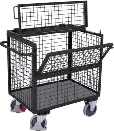 Drahtkastenwagen Ladefläche B780xT1175 mm m. Deckel RAL 7016 Tragkraft 500 kg Produktbild