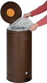 Abfallsammler, braun