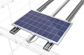 Photovoltaiksystem mit Beleuchtung für Raucherunterstand Modell Köln