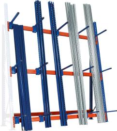 AR Profillager-Regal blau 3 Ebenen 3000x2700x700 Produktbild