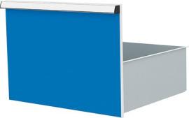 Schublade einzeln 600mm Blende 400 mm RAL 5012 Nutzmaß 500X450x390 Produktbild