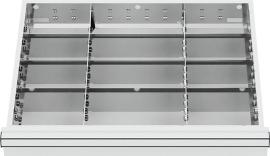 Metalleinteilungen für Schublade 600 x 450 mm, TW bis 250 mm