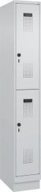 Doppelstöckiger Garderobenschrank Evolo PLUS, mit 100 mm hohem Sockel Produktbild