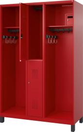 Feuerwehrspinde MAXI 100mm Füße Fach 300mm RAL 3000/3000 B1300xT500XH1950mm Produktbild