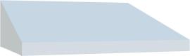 Schrägdachaufsatz für Kleiderschrank Höhe vorn 40mm B900xT500xH200mm Produktbild