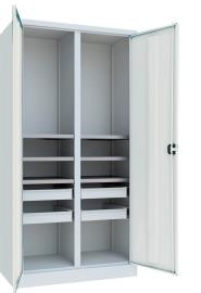 Flügeltürenschrank mit Böden und Schubladen