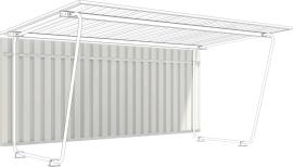 Überdachungssystem, Modell Siegen, Rückwand