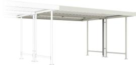 Überdachungssystem, Modell Leipzig, Anbaueinheit, zweiseitig