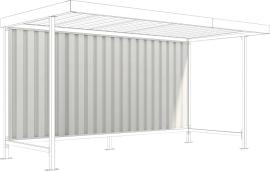 Überdachungssystem, Modell Leipzig, Rückwand