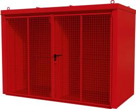 Gasflaschen-Container GFC-B/W M4, lackiert, Feuerrot Produktbild