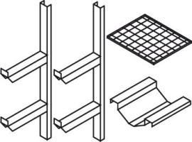Fass- und Gitterrostregal für Außenlager SAFE MASTER®