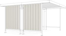 Überdachungssystem, Modell Leipzig, Seitenwand, zweiseitig