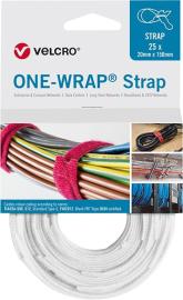 VELCRO Klettkabelbinder ONE-WRAP Strap 20 x 200mm, weiß, 25 Stück Produktbild