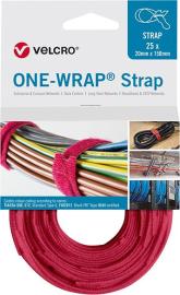 VELCRO Klettkabelbinder ONE-WRAP Strap 20 x 200mm, rot, 25 Stück Produktbild