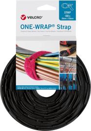 VELCRO Klettkabelbinder ONE-WRAP Strap 20 x 330mm, schwarz, 100 Stück Produktbild