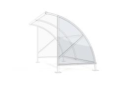 Überdachungssystem, Modell Bamberg, Seitenwand