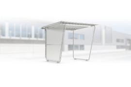 Überdachungssystem, Modell Siegen, Seitenwand für einseitige Grundeinheit
