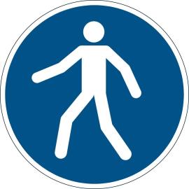 Sicherheitskennzeichen Fußgängerweg benutzen D 430 mm, selbstklebend Produktbild
