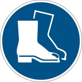 Sicherheitskennzeichen Fußschutz benutzen D 430 mm, selbstklebend Produktbild
