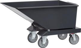 Muldenkipper 250l B713xT1359xH780 mm RAL 7016 Tragkraft 750kg mit Ablasshahn Produktbild