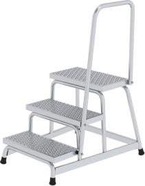 Aluminium-Arbeitspodeste R13, starr, mit Handlauf