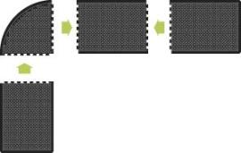 Arbeitsplatzmatte YOGA DOME Basic schwarz B90xT90 cm Produktbild