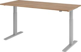 Schreibtisch XMKA19 180 x 80 cm Nussbaum, 25 mm dick ABS-Dickkante Produktbild
