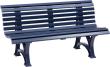 Gartenbank HELGOLAND 3-Sitzer Länge 1500 mm blau Blome Produktbild